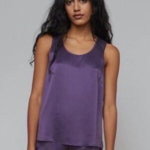 Lunya silk purple sleepwear top